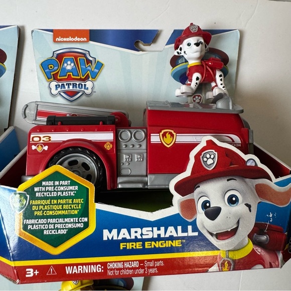 PAW Patrol, Rubble’s Bulldozer, Marshall’s Firetruck & Rocky Recycle Truck - Picture 3 of 13